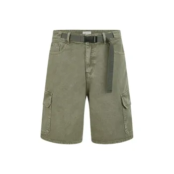 URBAN REVIVO Casual Shorts Men Gray Green