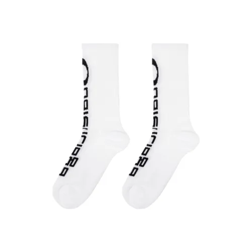 Balenciaga Mid Calf Socks Unisex 1 Pack White