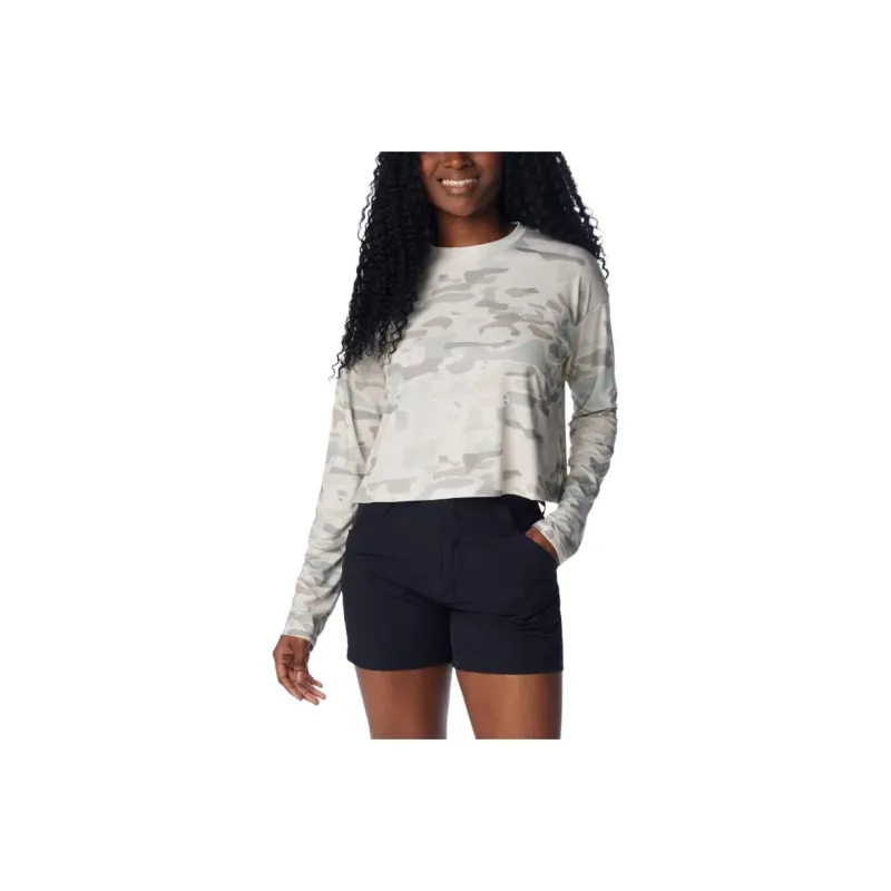 Columbia Alpine Chill Drop Shoulder Sleeve T-Shirt Women's Green-0