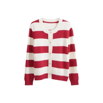Olrain Sweater Women's Red Stripes