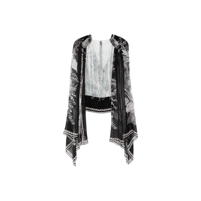 ELIE SAAB Printed Chiffon Blouse-1