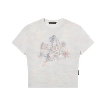 TGNS T Shirt Women's Multicolor Dots White