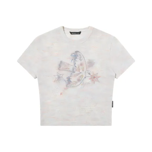 TGNS T Shirt Women's Multicolor Dots White