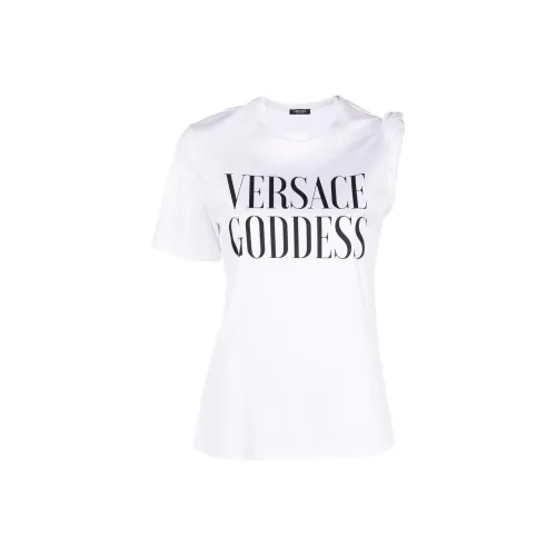 VERSACE Logo Printed Crewneck T Shirt