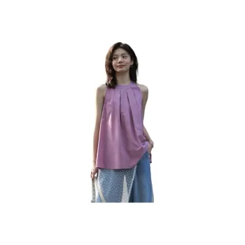 【dme】 Shirt Women's Sheer Purple