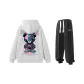 Clothing Set (White Sweatshirt+Black Sweatpants)