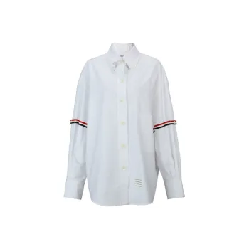THOM BROWNE Button collar Grosgrain Armband Shirt