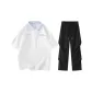 White[2.0 Cooling Sensation]Short-Sleeved+Cooling Ice Silk Pants