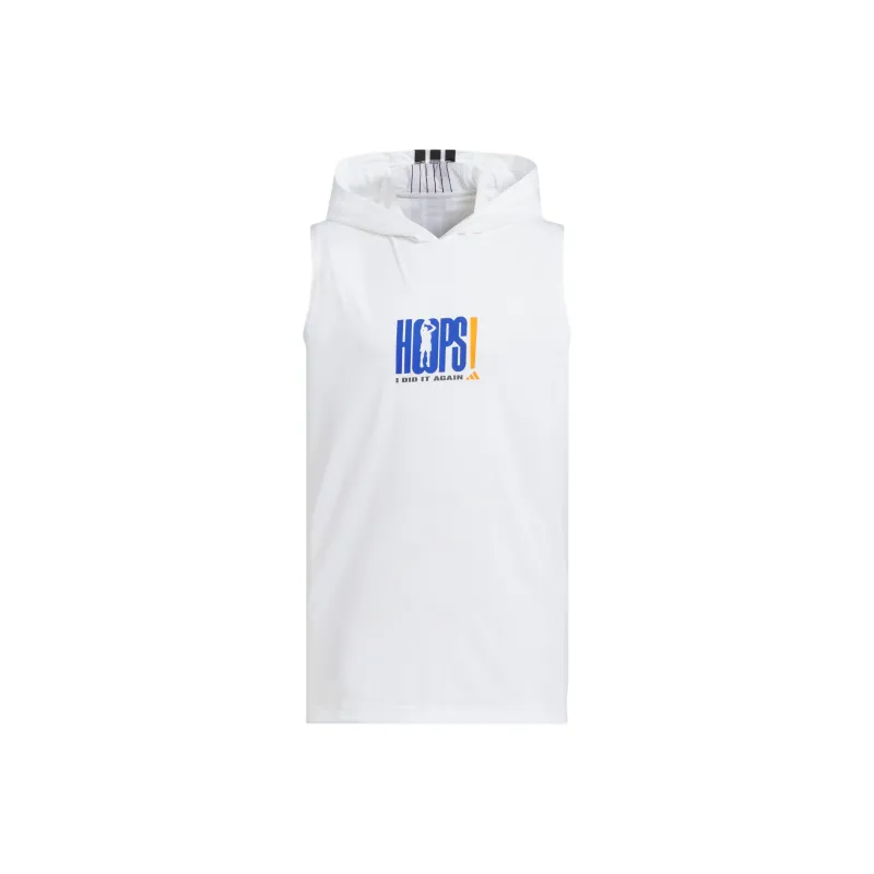 Adidas BASKETBALLHooded Basketball Jersey Unisex White-0