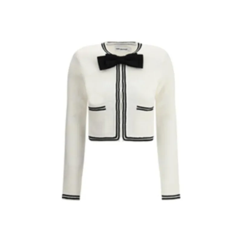 Self portrait Bow Jacquard Cardigan-0