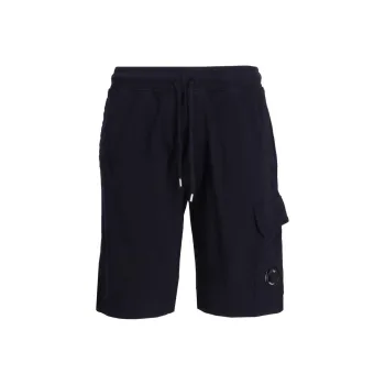 C.P.Company Lens detail Fleece Track Shorts