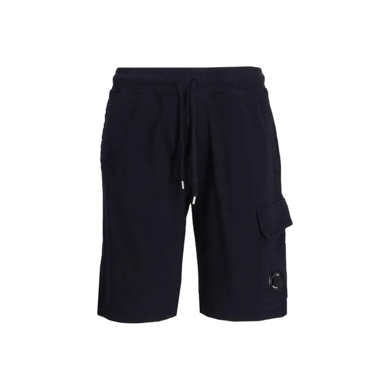 C.P. Company Lens detail Fleece Track Shorts-0