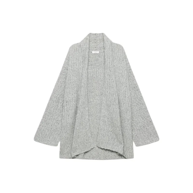 ARITZIA The Group Alvar Open-Front Cardigan Sweater Women's Heather Chrome-0
