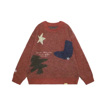 Saotome Sweater Women's Christmas Red
