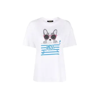 MCM Logo Printed Crewneck T Shirt