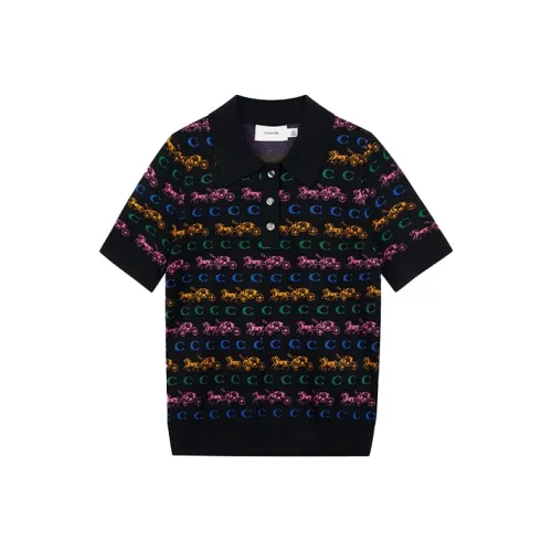 COACH SS22 Polo Shirt Women's Black