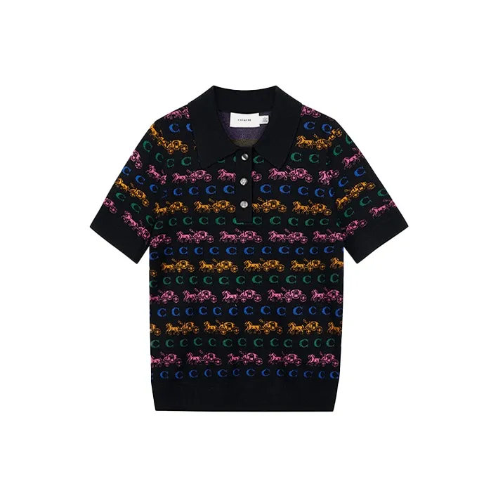 COACH SS22 Polo Shirt Women's Black-0
