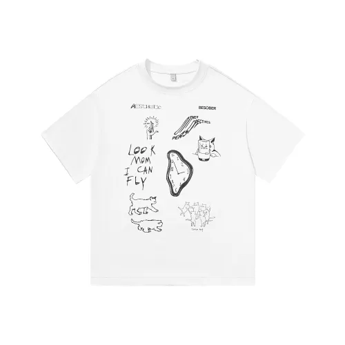 BESOBER Short-Sleeved T-Shirts Unisex White