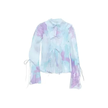 Acne Studios Floral-print Semi-sheer Shirt