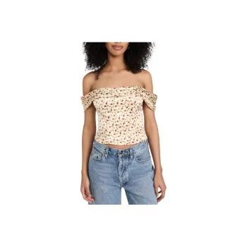 REFORMATION Drop Shoulder Sleeve T Shirt Women's Multicolor