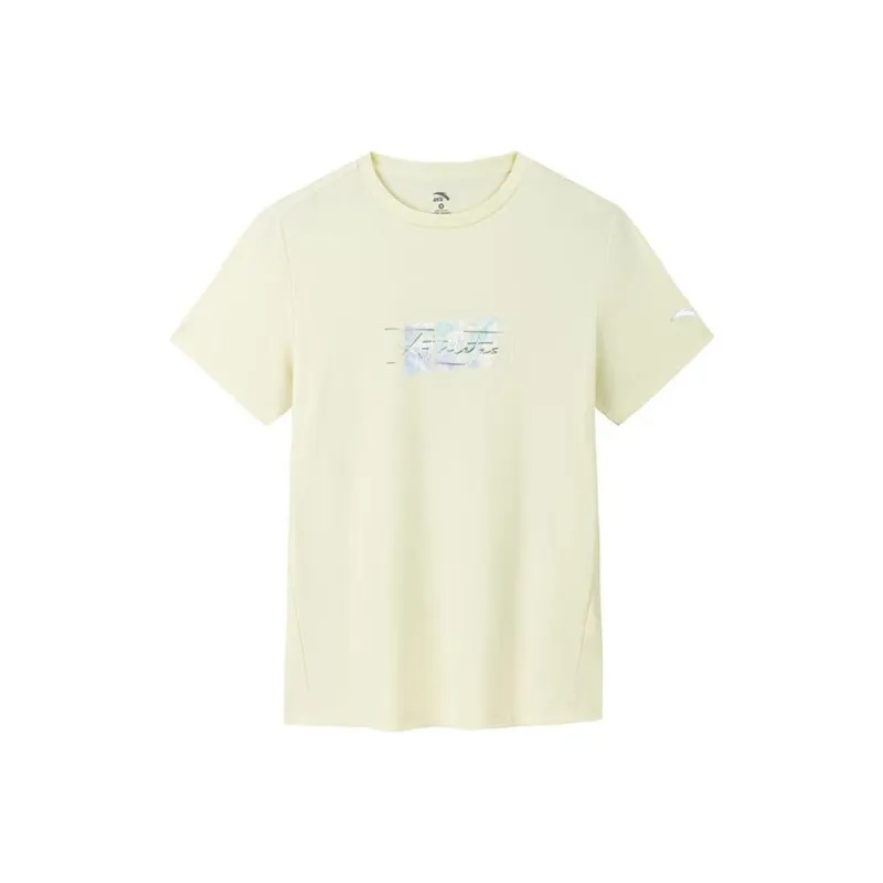 Anta Variety Training Collection Regular T Shirt Women's Gardenia Yellow-0