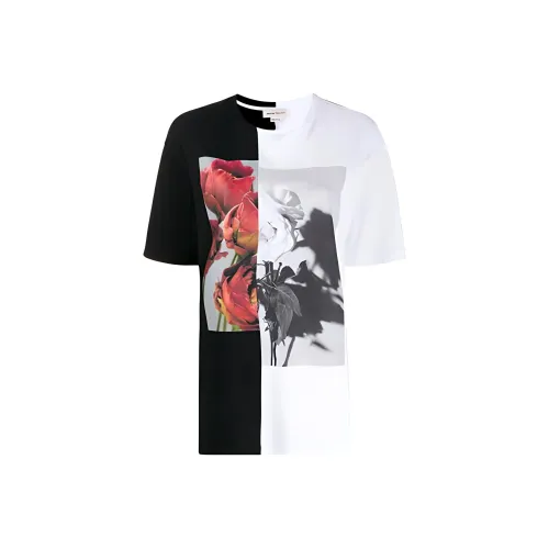 Alexander McQueen T-Shirts Women's Black/White