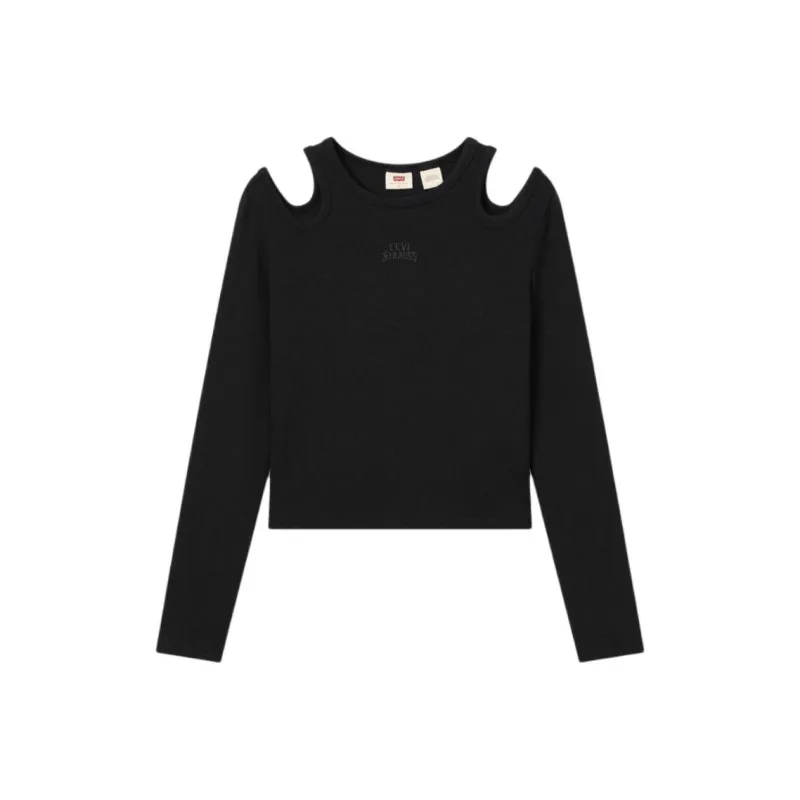 Levis T Shirts Women's Black-0