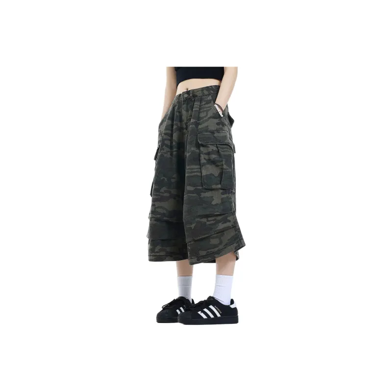 NEVER RULE Casual Shorts Unisex Camouflage-0