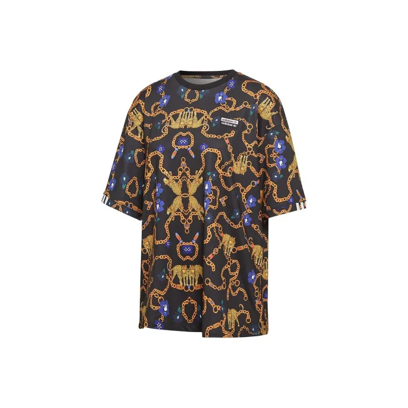 Adidas Drop Shoulder Sleeve T Shirt Women's Black-0