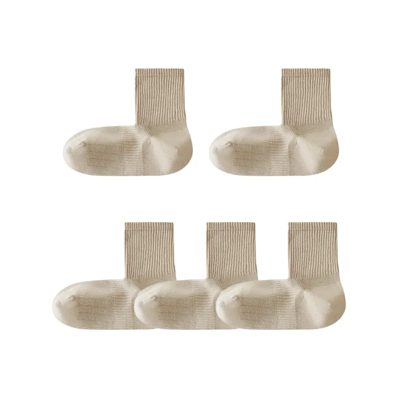 H YXIANG Mid Calf Socks Men's 5 Pack-16