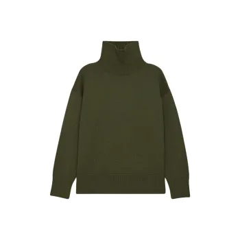 ARITZIA Babaton Omoda Merino Wool Turtleneck Sweater Women's Fatigue/Army Green