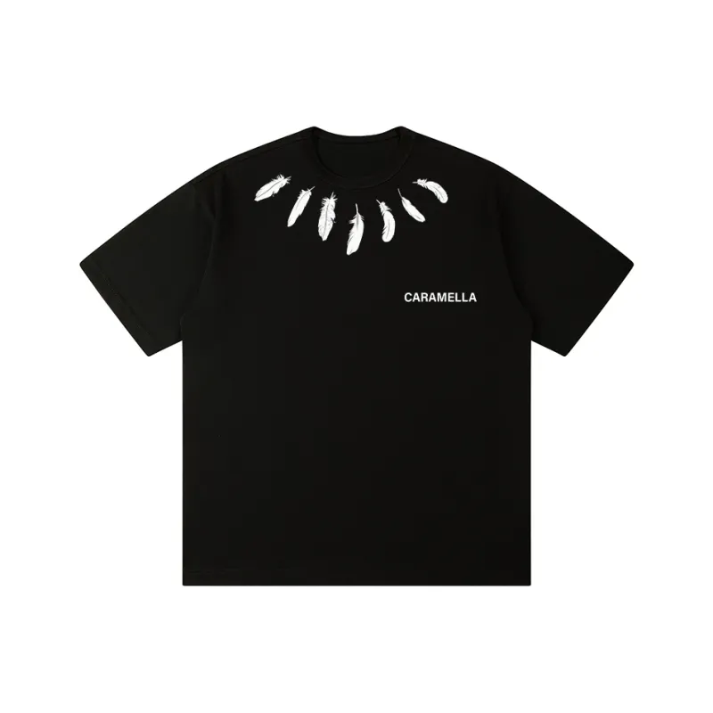 Caramella Drop Shoulder Sleeve T Shirt Unisex White-2