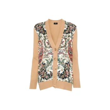 ETRO Floral Printed Knit Cardigan