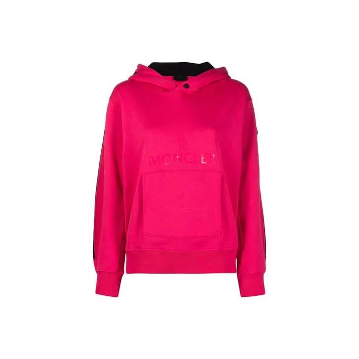 Moncler Inlay Hoodie Sweatshirt 'Pink'-0