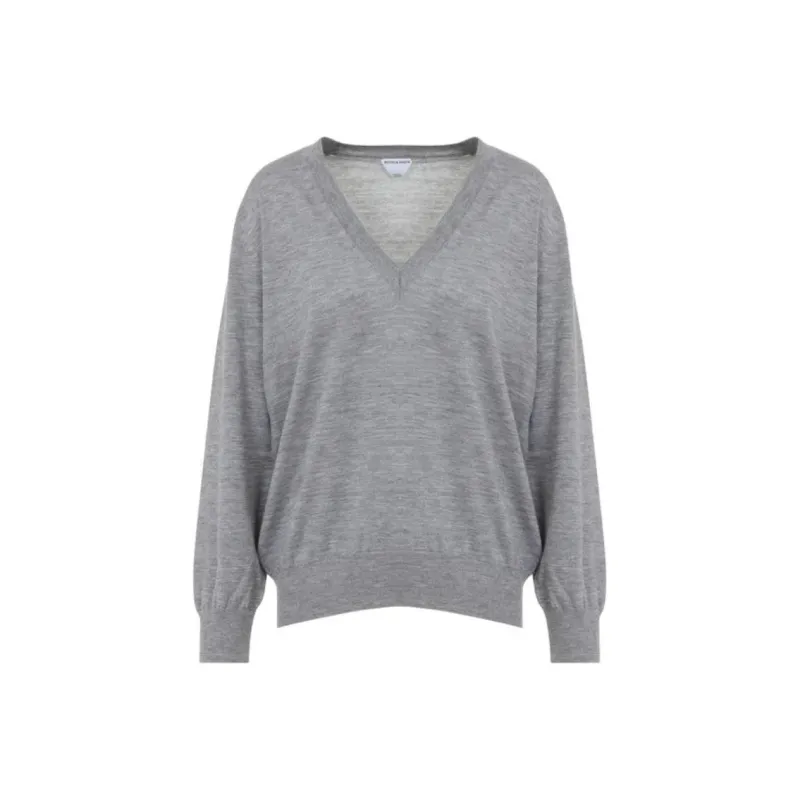 Bottega Veneta V Neck Fine Knit Jumper-0
