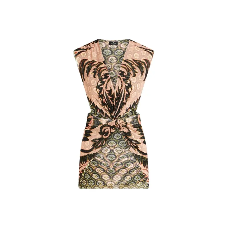 ETRO Floral Printed V Neck Sleeveless Top-0