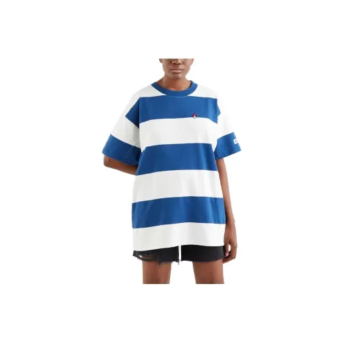 Levis Levis/Levi's SS23 WellThread Series T-Shirts Women's Blue With White Lettering