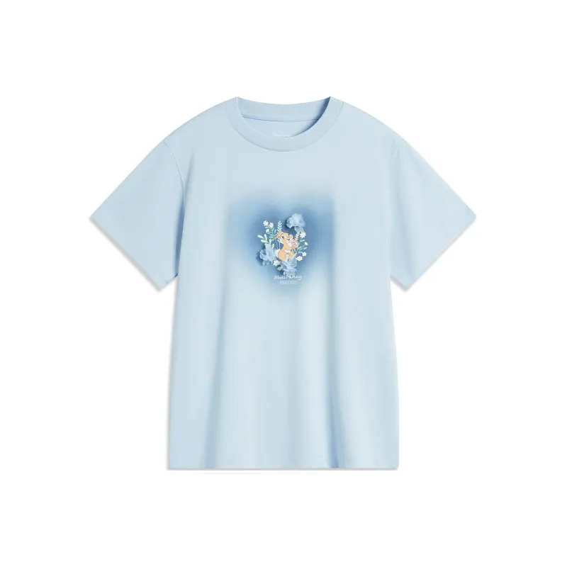 LiNing Disney T Shirt Women's Cloud Blue-0