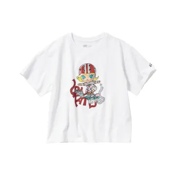 UNIQLO X POP MART SS23 Drop Shoulder Sleeve T Shirt Women's White