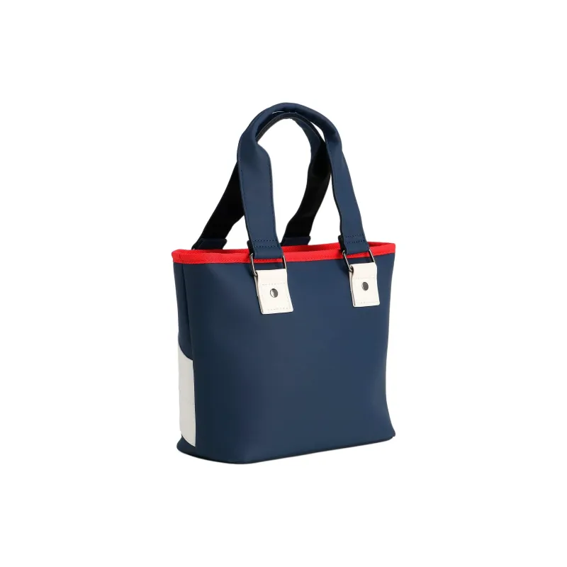 PUMA Synthetic Leather Handbag Unisex Dark Marine Blue & White & Red-1