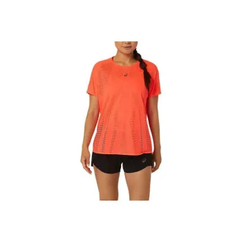 Asics Metarun Short Sleeve Top T-Shirt Women's Orange