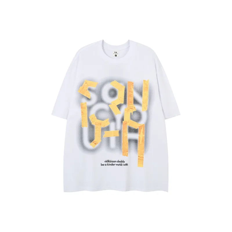 YUZHAOLIN Couple Trendy Brand Half Sleeved Top Unisex-2