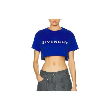 Givenchy SS24 Drop Shoulder Sleeve T-Shirt Women's Blue