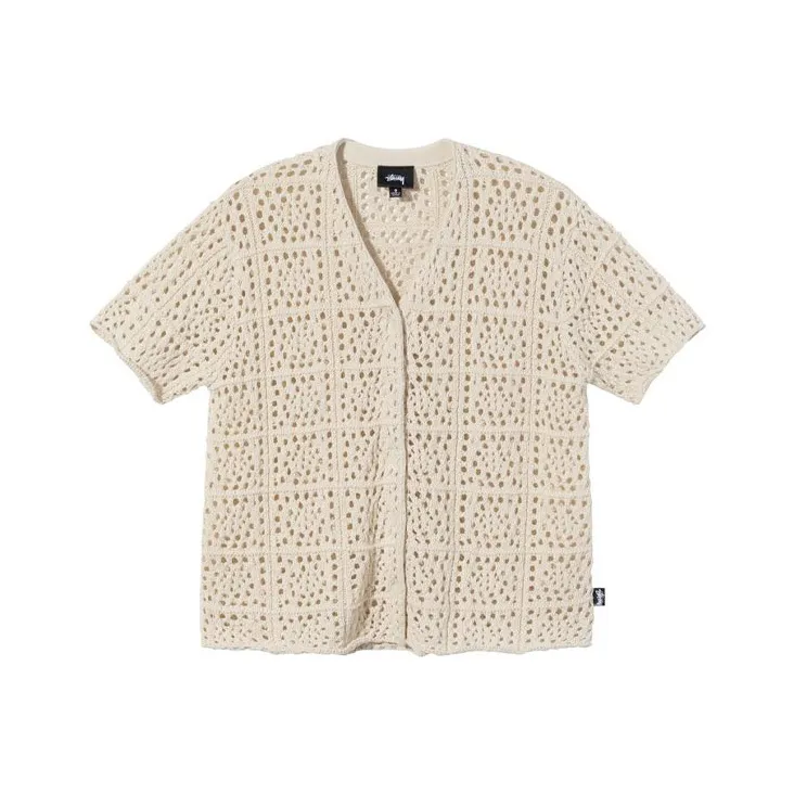 Stussy Samira Crochet Short Sleeve 'Natural'-0