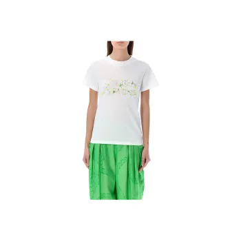 Stella McCartney Dandelion Logo Printed Crewneck T Shirt