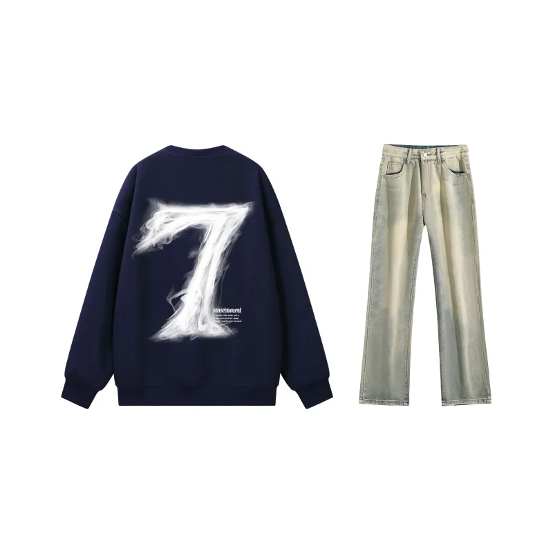 SUNSETMONENT Sweatshirt Set Unisex-36