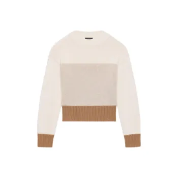 THEORY Sweater Women's Mixed Ivory White
