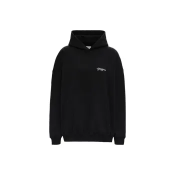 Balenciaga SS21 Logo Otton Hoodie Black