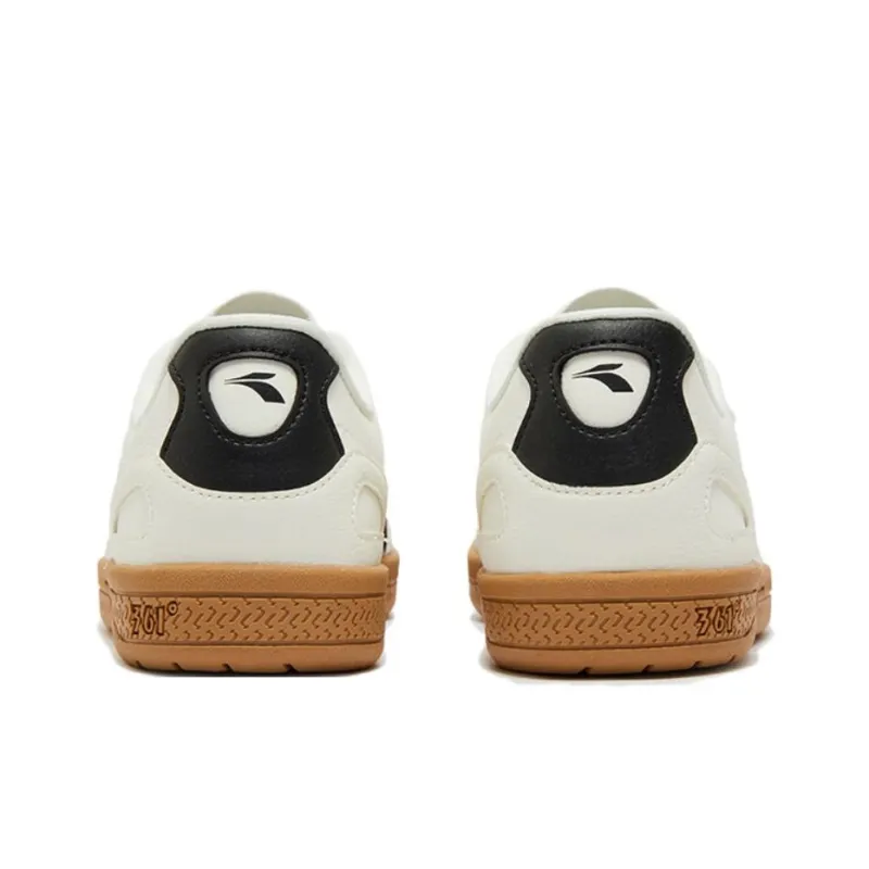 361° Walk Anti Slip Wear Resistant Low Top Skateboard Shoes Women's White Black-3