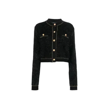 VERSACE Medusa Cropped Tweed Jacket
